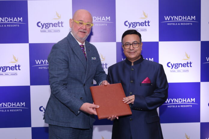 Signing ceremony with Dimitris Manikis, President EMEA, Wyndham Hotels & Resorts and Sarbendra Sarkar, Founder & Managing Director
