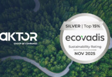 Ο Όμιλος AKTOR απέσπασε τη διάκριση “Silver Medal Award” από την EcoVadi