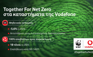 Vodafone: 100% των αποβλήτων των καταστημάτων της προς ανακύκλωση