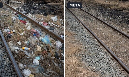 Cyclone Project σε Θήβα: Απομακρύνθηκαν 11 τόνοι απορριμμάτων από σημείο που δημιουργούσε κινδύνους για το σιδηρόδρομο