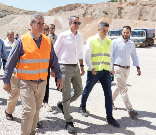 Παράκαμψη Χαλκίδας: Η ΜΕΤΚΑ υποδέχθηκε τον Πρωθυπουργό στο εργοτάξιο του έργου