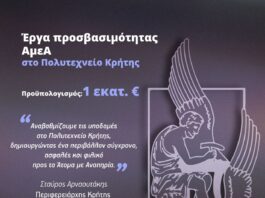 Έργα προσβασιμότητας ΑμεΑ στο Πολυτεχνείο Κρήτης