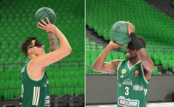 Blindfold Shooting Challenge: Μήτογλου και Φρανσίσκο σουτάρουν χωρίς να βλέπουν το καλάθι